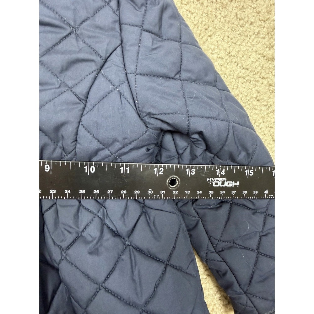 Ralph Lauren Collared Quilted Jacket Snap Button Sz 24M Blue Corduroy Collar - Picture 8 of 11